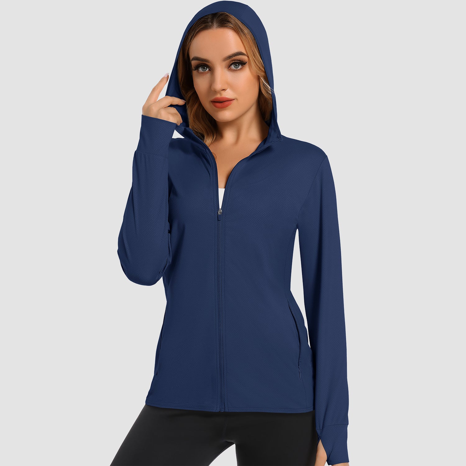 Women's UV Sun Protection Coat Shirts Long Sleeve Quick Dry Workout Hiking Athletic Jacket