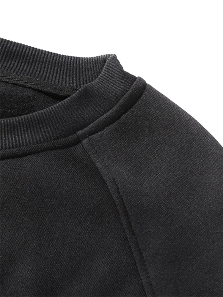 Selfie Bear Print Raglan Sleeve Sweatshirt