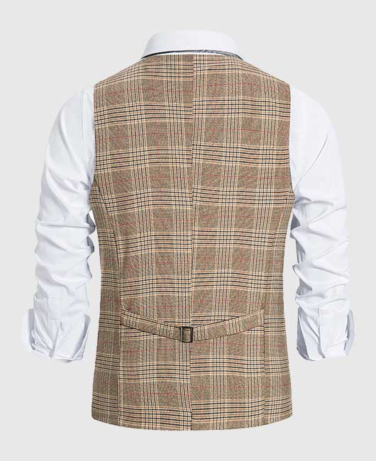 Modern Button Front V Neck Vest