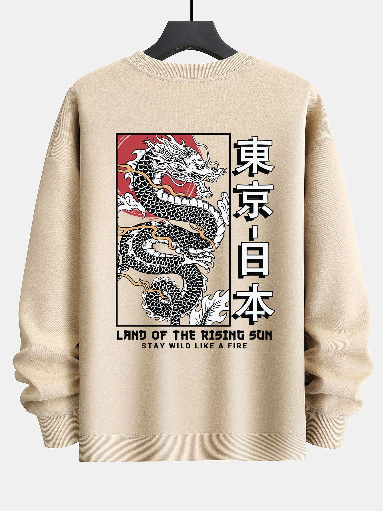 Tokyo Dragon Back Print Relax Fit Sweatshirt