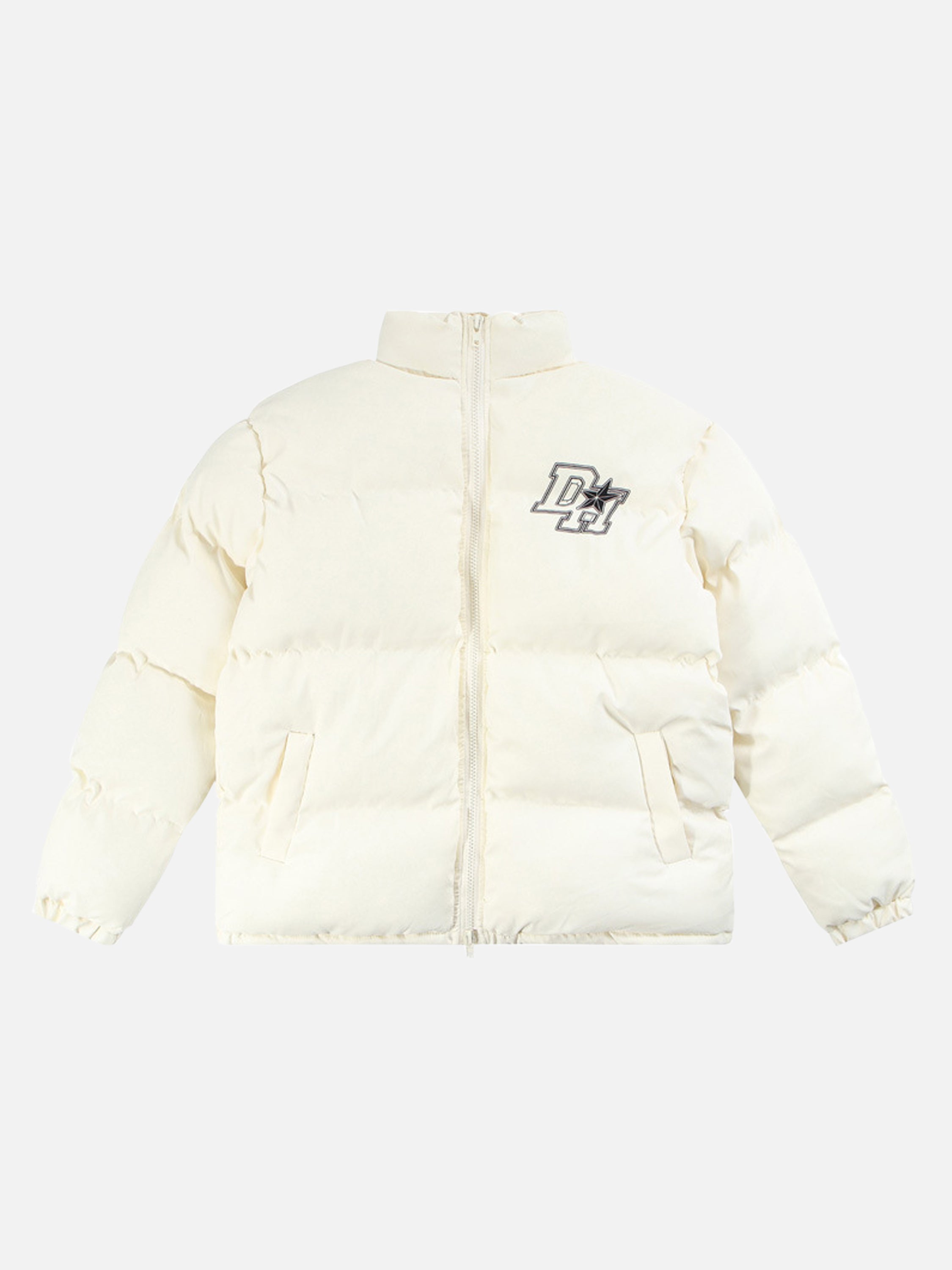 Vimiaparty's American Retro Letter Print Autumn And Winter Thickening Loose Down Jacket Couple Models