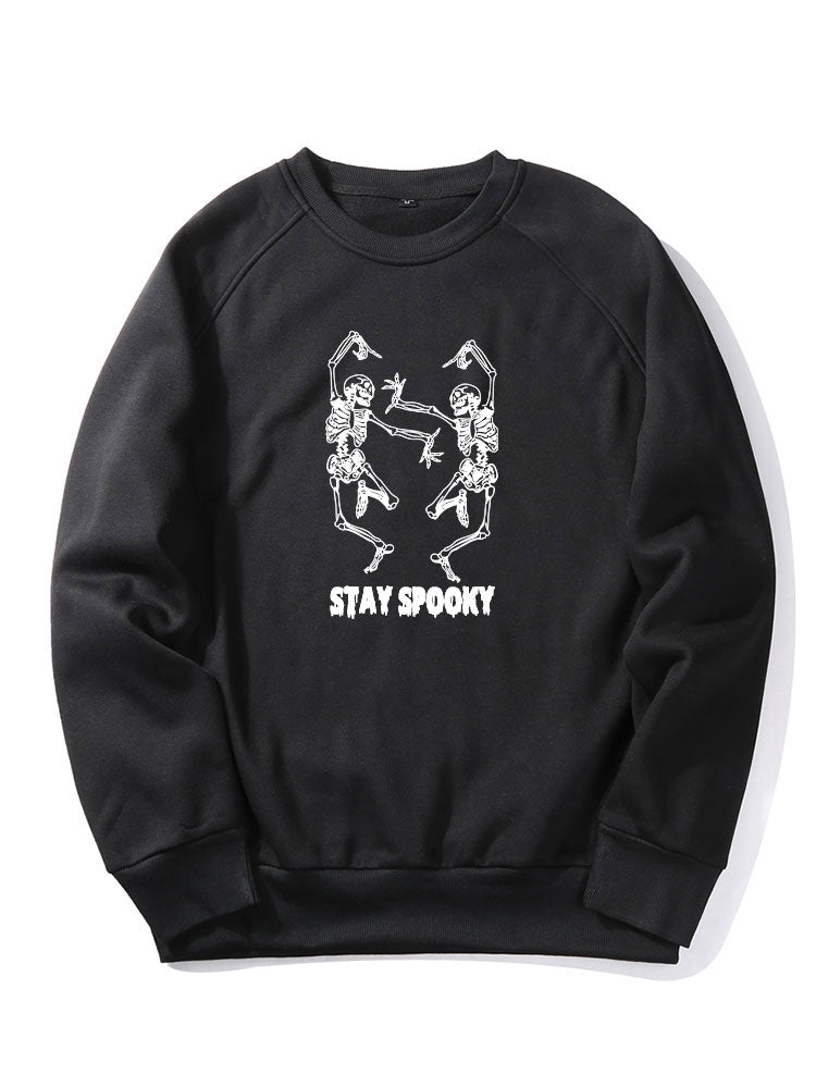 Halloween Funny Skeleton Print Sweatshirt