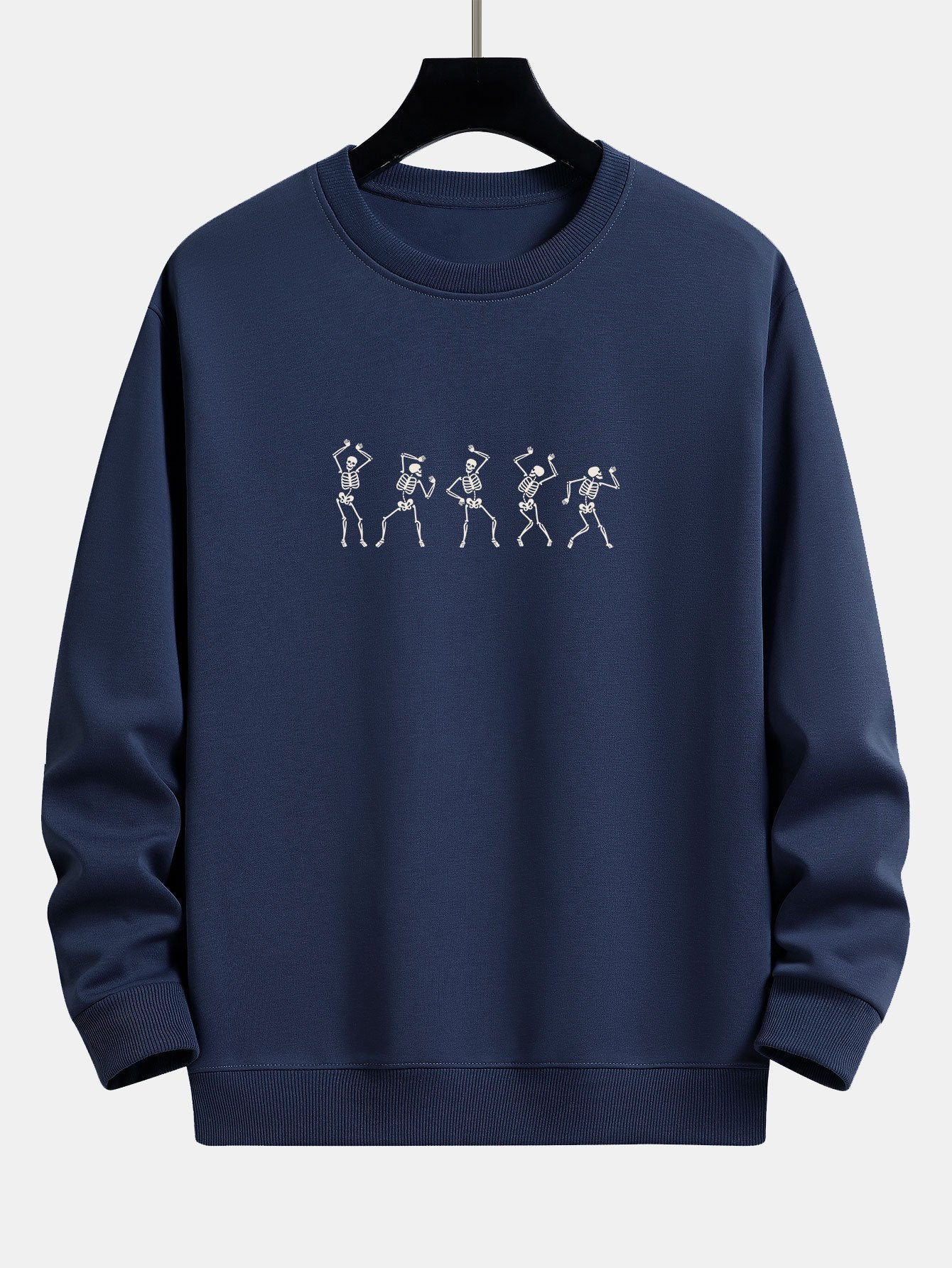 Dancing Skull Print Relax Fit Sweatshirt