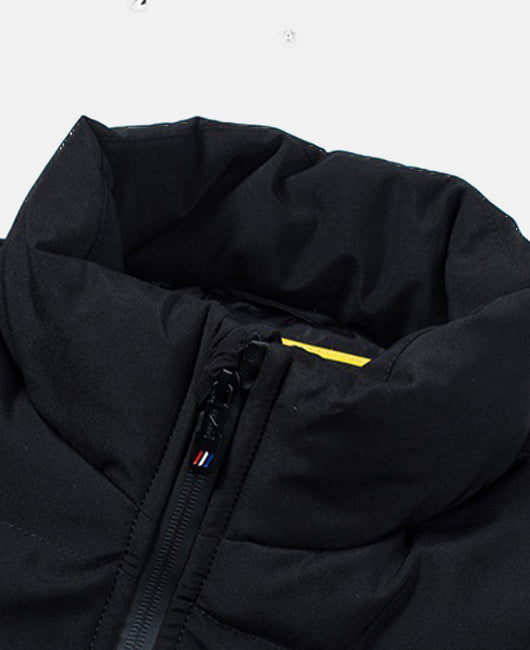 Solid Zip Up Stand Up Coat