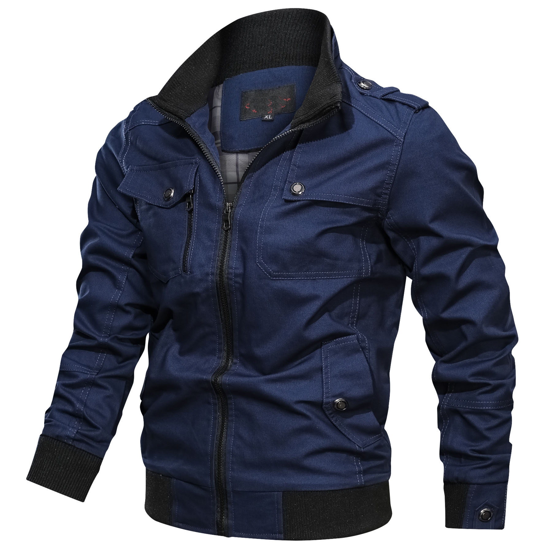 Men's Lapel Zip Casual Jacket