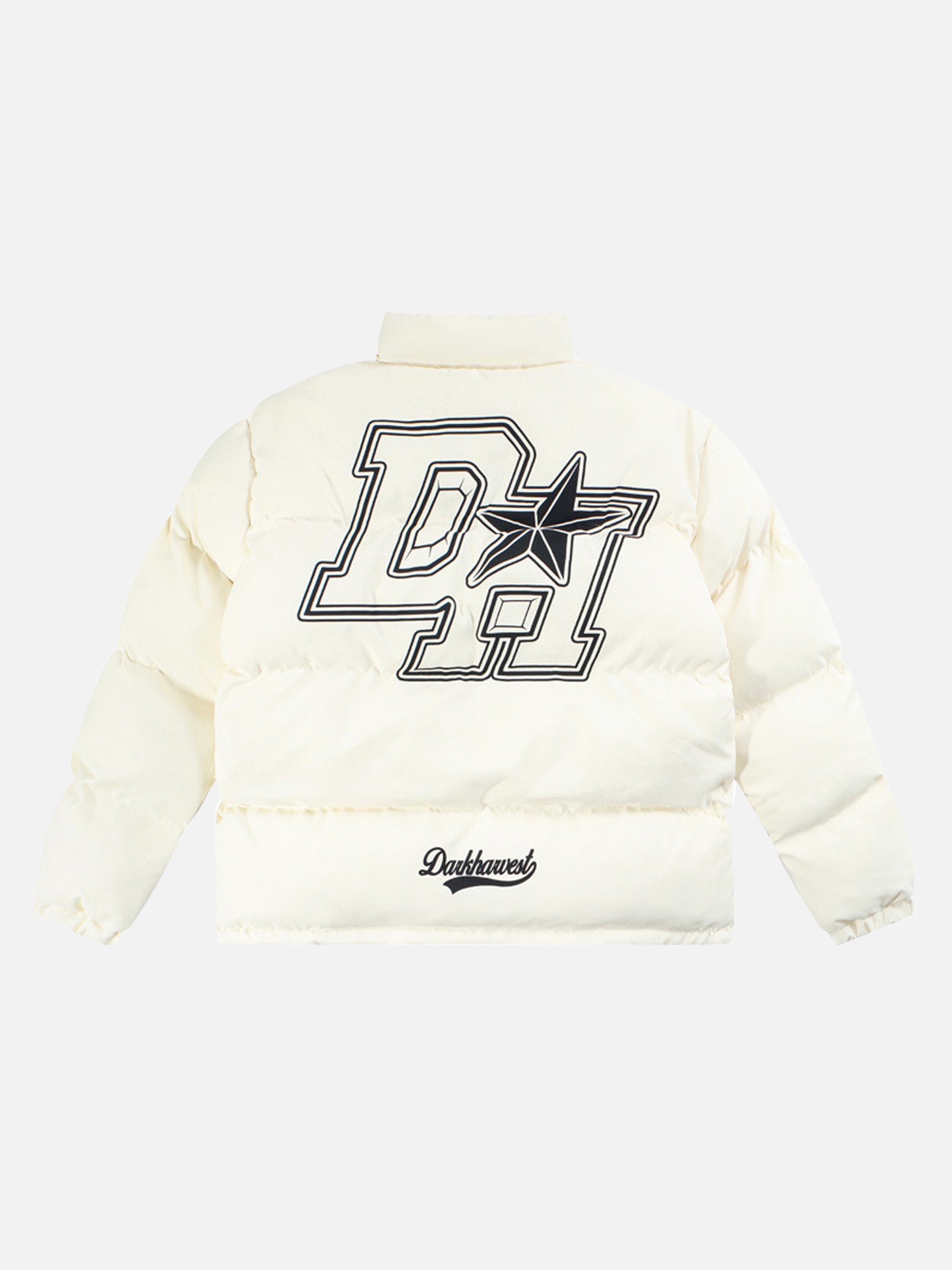 Vimiaparty's American Retro Letter Print Autumn And Winter Thickening Loose Down Jacket Couple Models