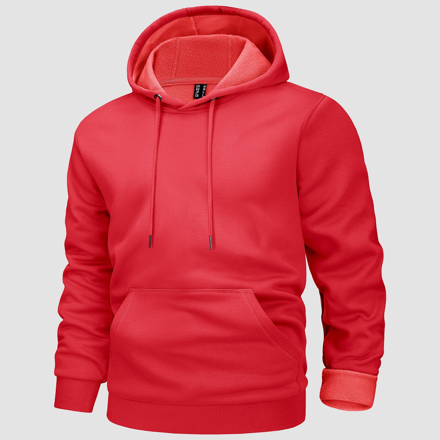 Men's Hoodies Fleece Lined Sweatshirts Casual Athletic Workout Pullover With Kanga Pocket
