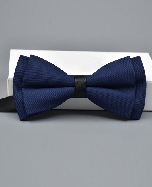 Business Plain Double Flat Bow Tie