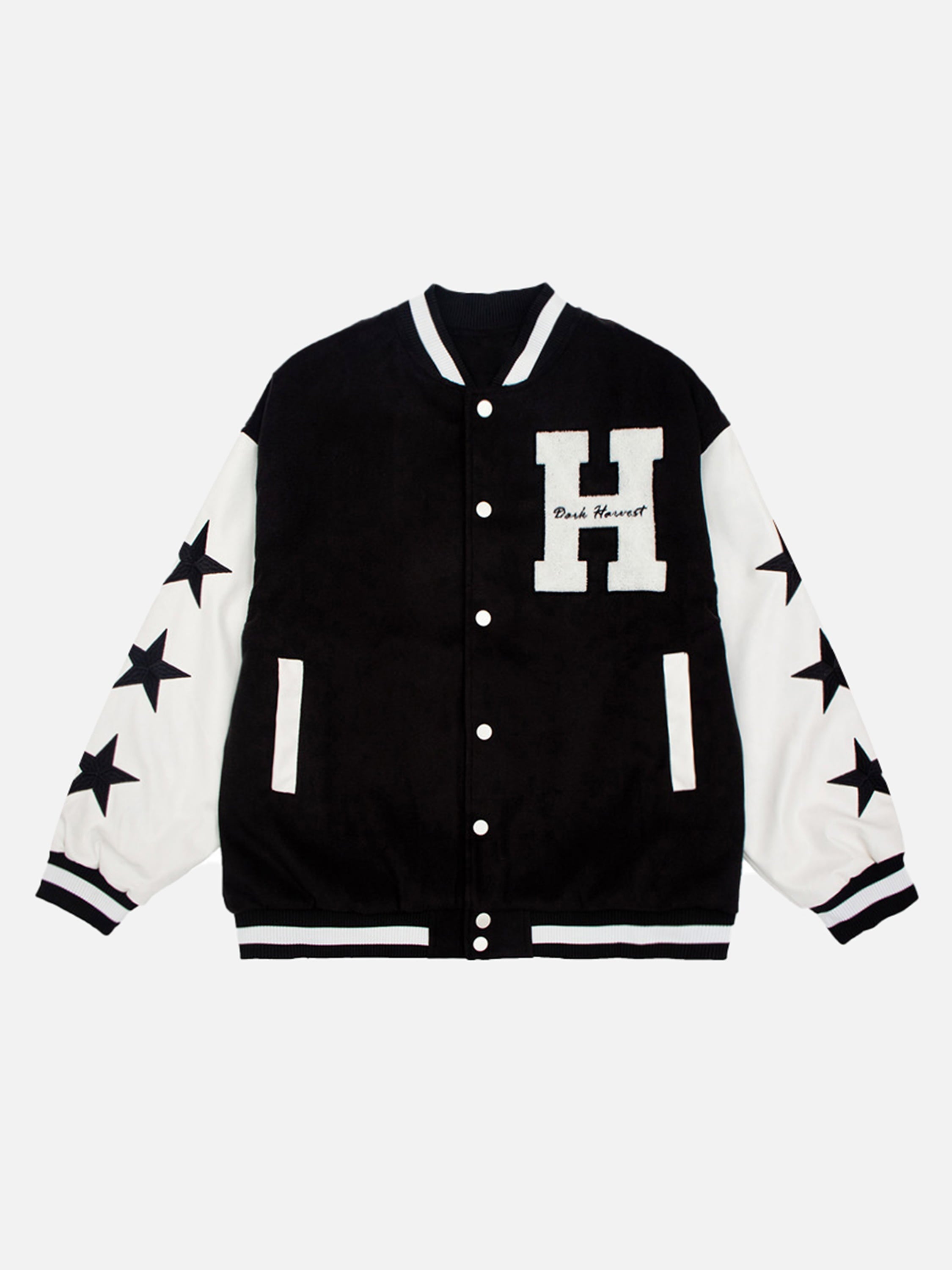 The Vimiaparty Star Letter Embroidery Clash Of Colors Baseball Jacket