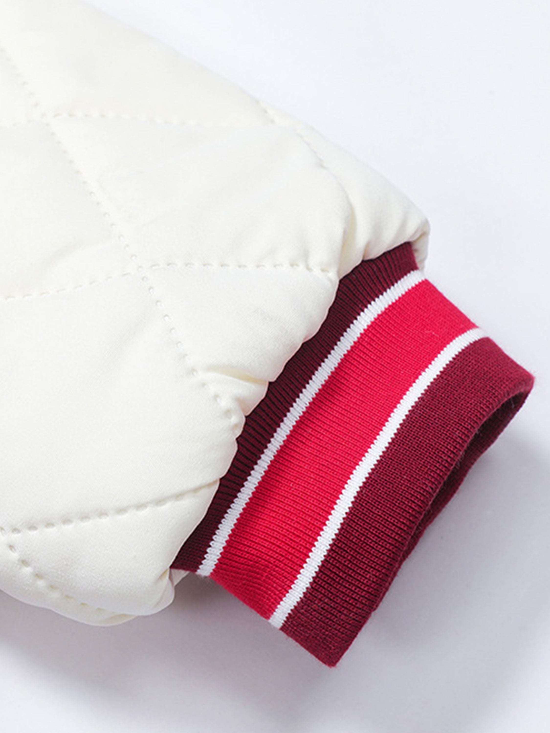 The Vimiaparty American Style Compound Velvet Check Thickened Cotton Baseball Suit Jacket