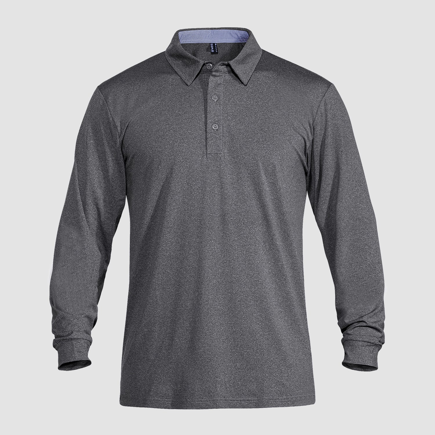 Men's Polo Shirts Long Sleeve Golf Shirts Quick Dry Performance Pique Jersey Sport