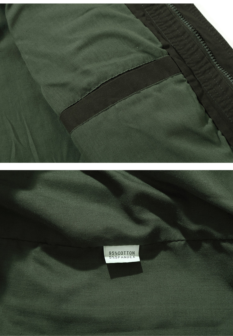 Men's Zip Pocket Military Cargo Jacket