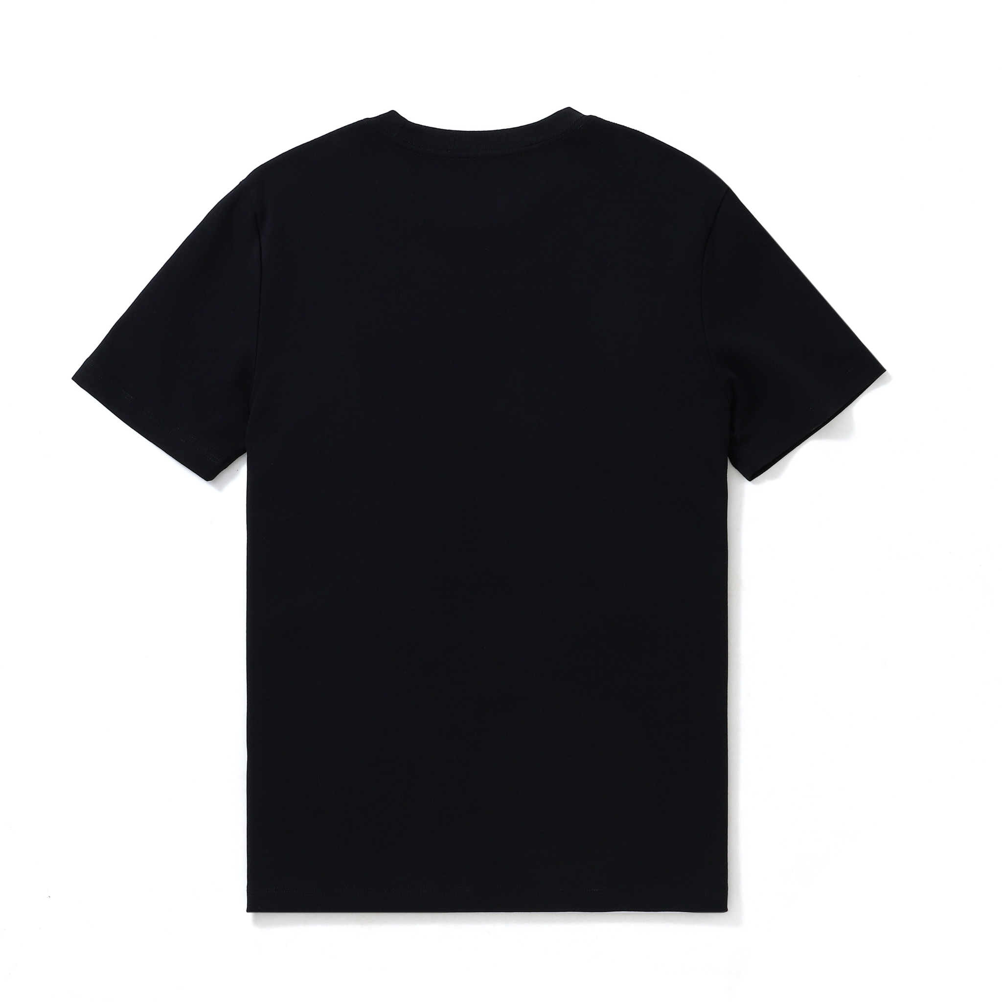 Stain-proof Crew Neck Black Short Sleeve Tee