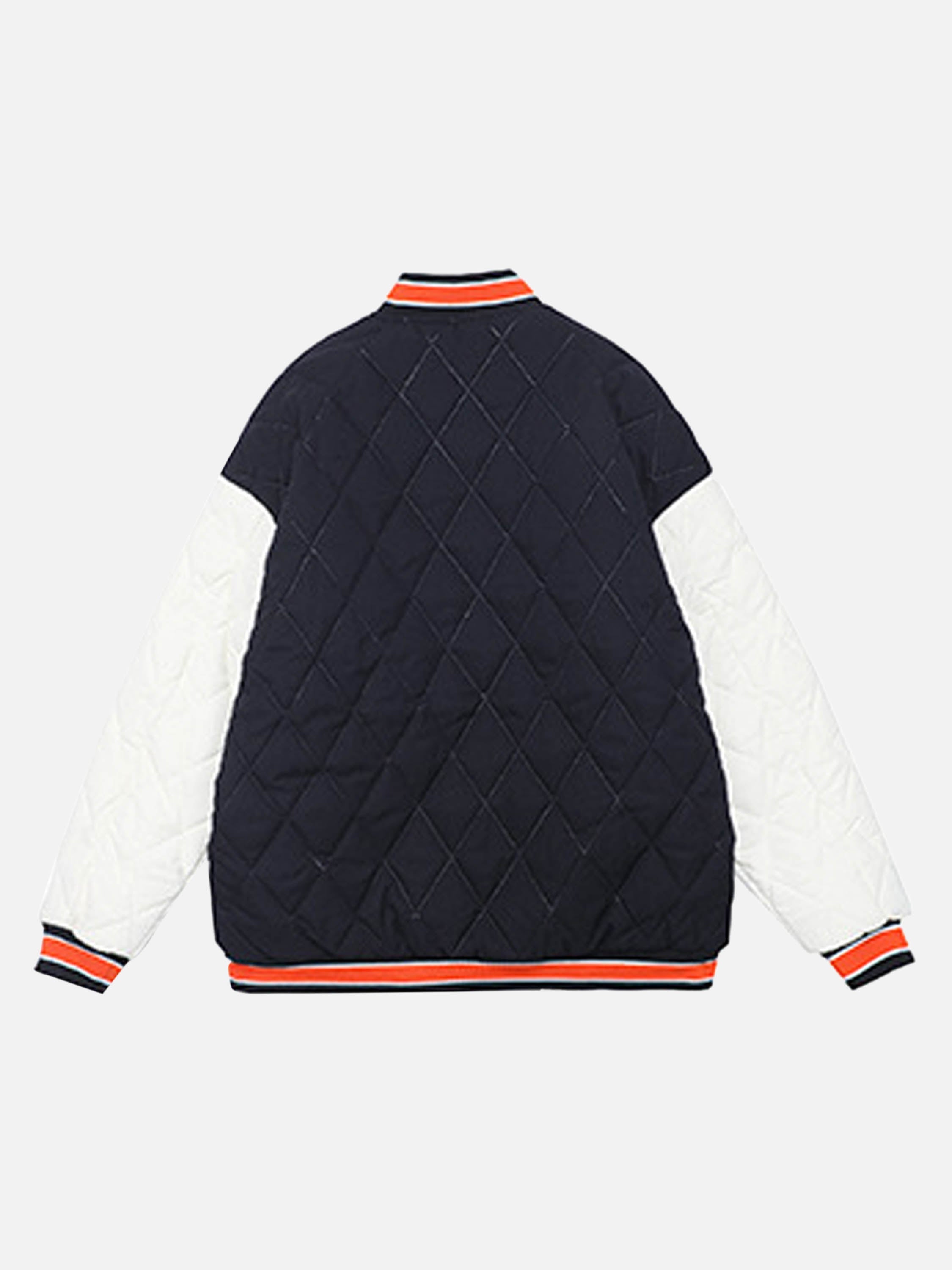 The Vimiaparty American Style Compound Velvet Check Thickened Cotton Baseball Suit Jacket