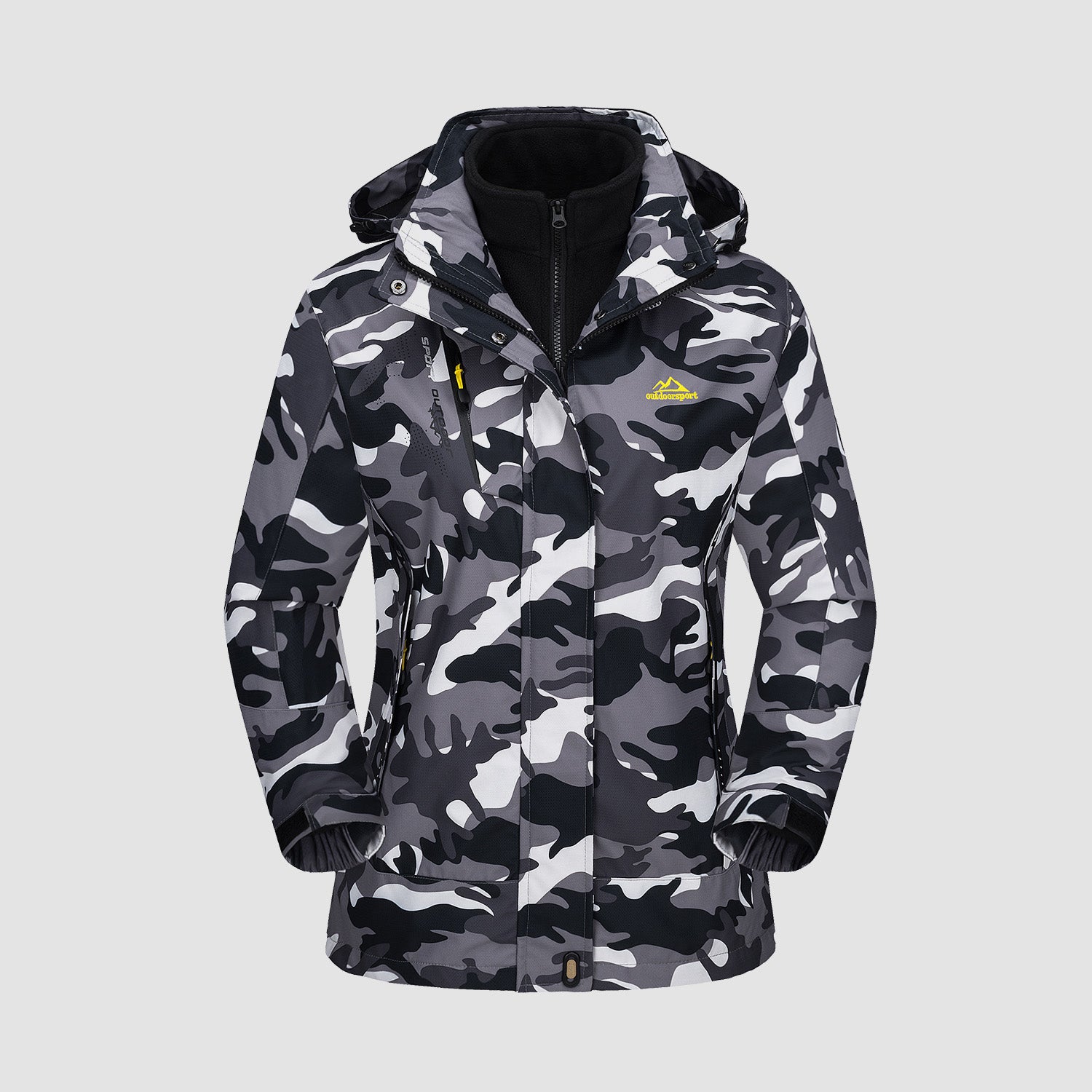 Women's Winter Coats 3-IN-1 Snow Ski Jacket Water Resistant Windproof Fleece Winter Jacket Parka
